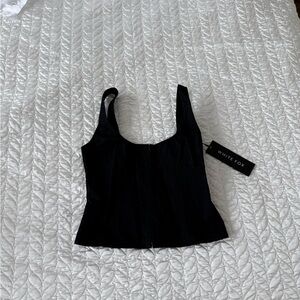 White Fox Boutique Black Scoop Neck Camisole